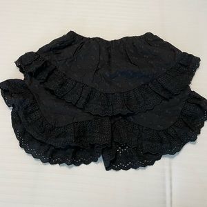 Marant Style Black eyelet shorts frill XS - Small